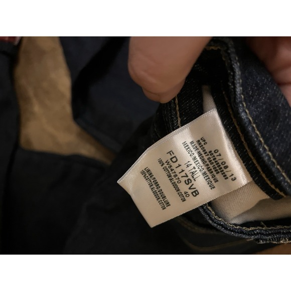 Dickies Women's Straight Leg Red Plaid Flannel Lined Denim Jeans Size 14 Tall - Picture 6 of 7